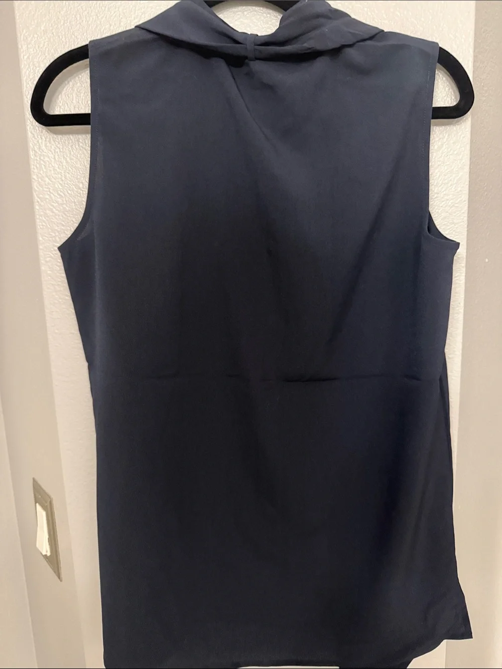 NWT Tory Burch Sleeveless Navy Draped Tunic Top